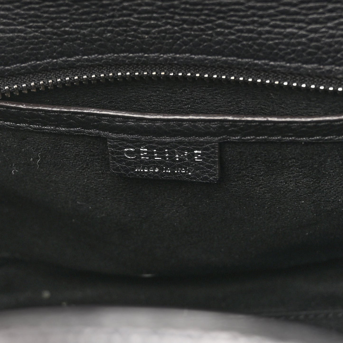 Drummed Calfskin Nano Luggage Black