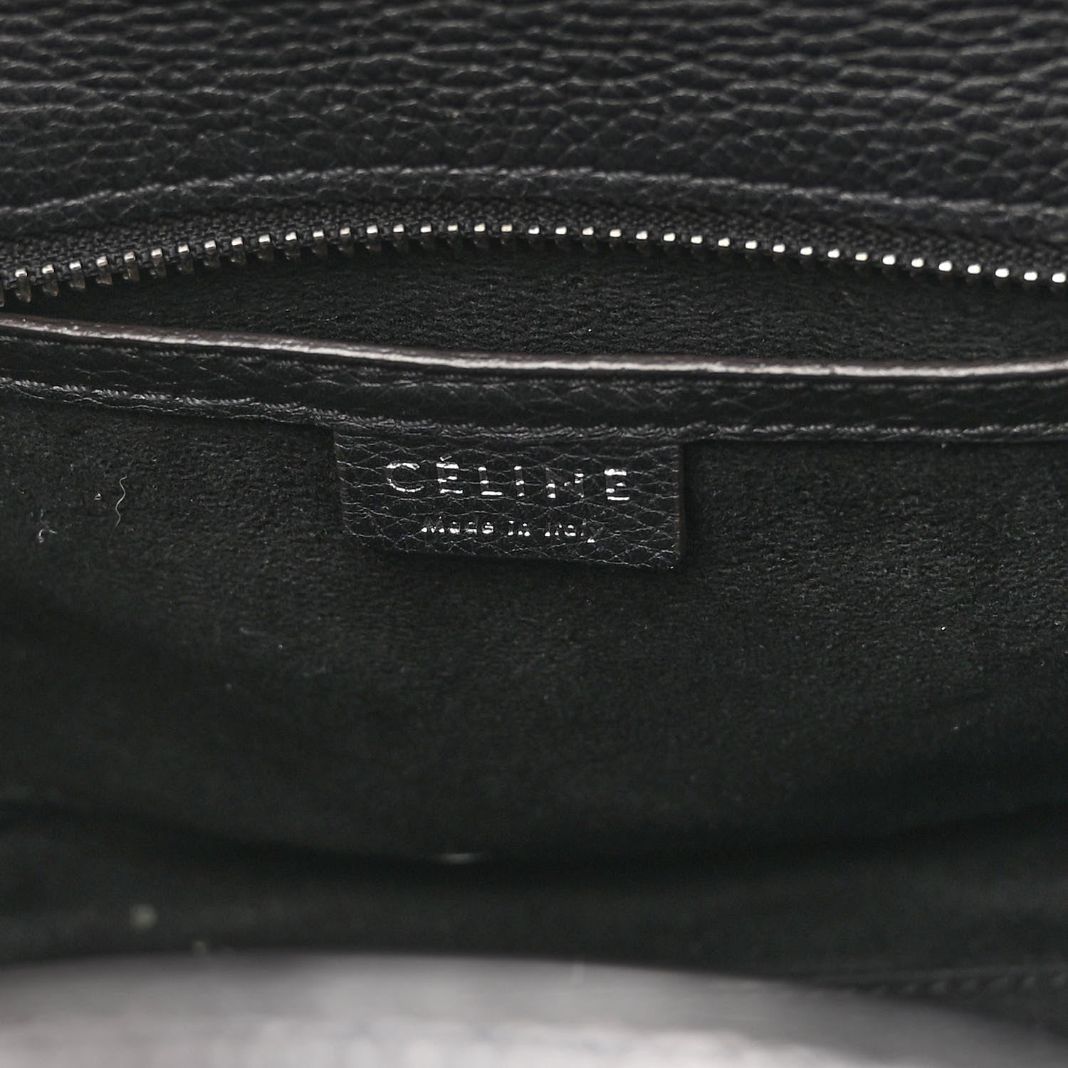 Celine Drummed Calfskin Nano Luggage Black 5 of 16