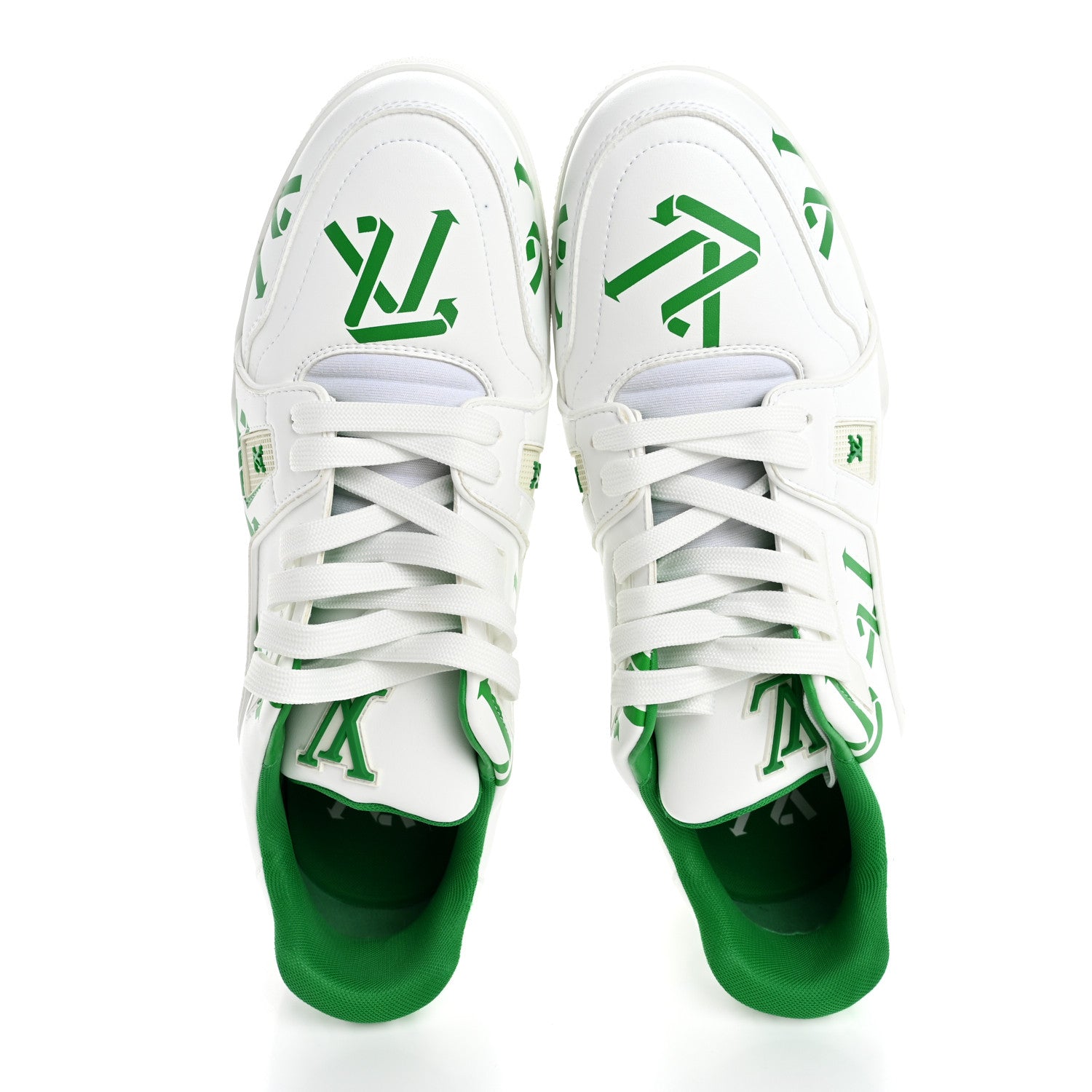 Louis Vuitton Mens LV Trainer Sneakers 10 Green 2 of 10