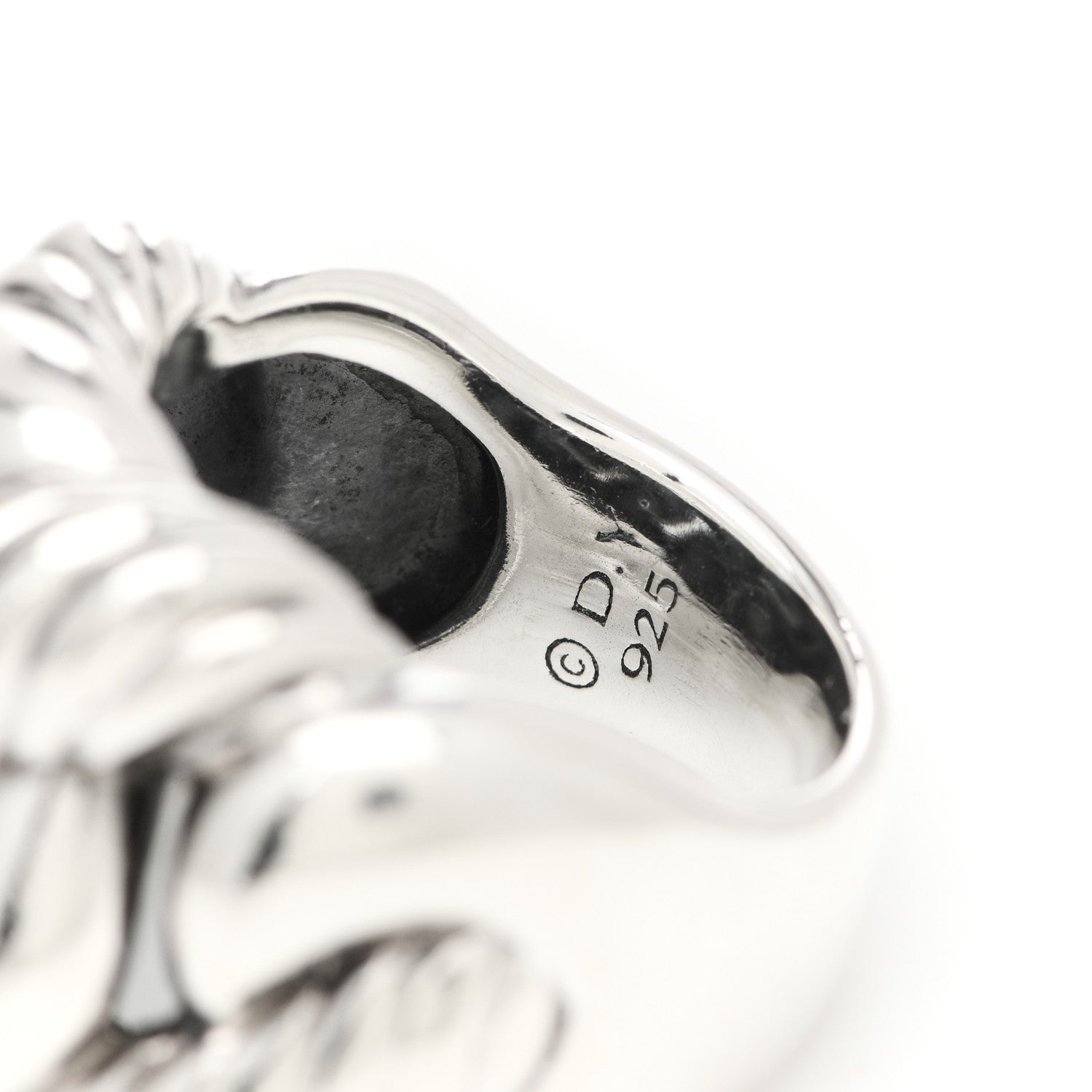 David Yurman Sterling Silver Woven Cable Ring 54 7 4 of 4