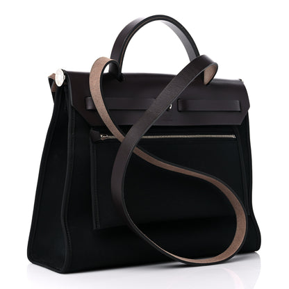 Hermes Toile Vache Hunter Herbag Zip 31 PM Black Ebene 4 of 13