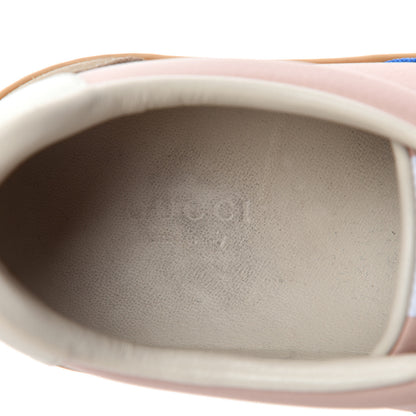 Gucci Calfskin Suede Web Womens G74 Sneakers 38.5 Oatmeal Soft Rose 9 of 10