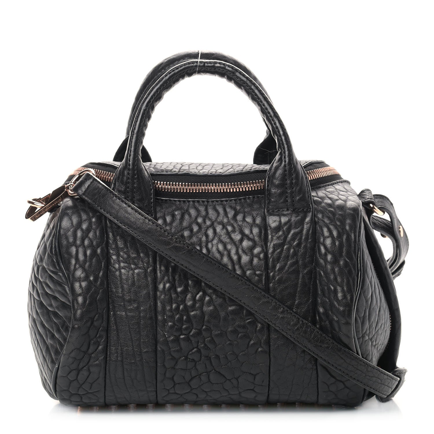 Alexander Wang Pebbled Lambskin Mini Rockie Black Rose Gold Hardware 1 of 11