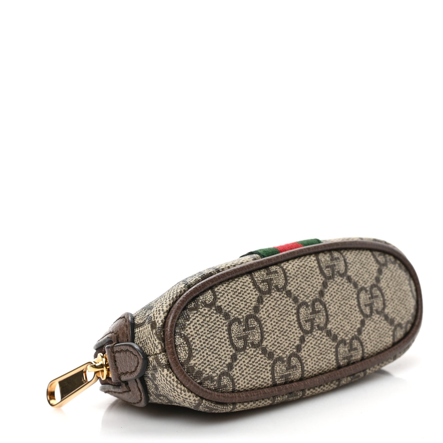 GG Supreme Monogram Web Ophidia Dome Key Pouch Beige New Acero