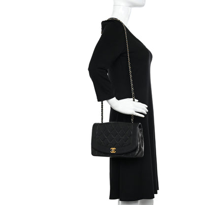 Chanel Lambskin Quilted Medium Single Flap Black 2 of 12