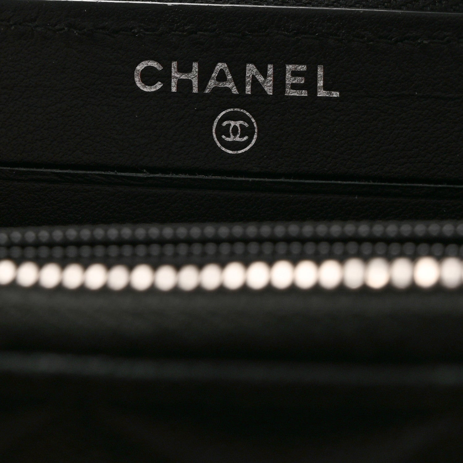Chanel Iridescent Caviar Quilted Medium Zip Around Wallet Black 6 of 9