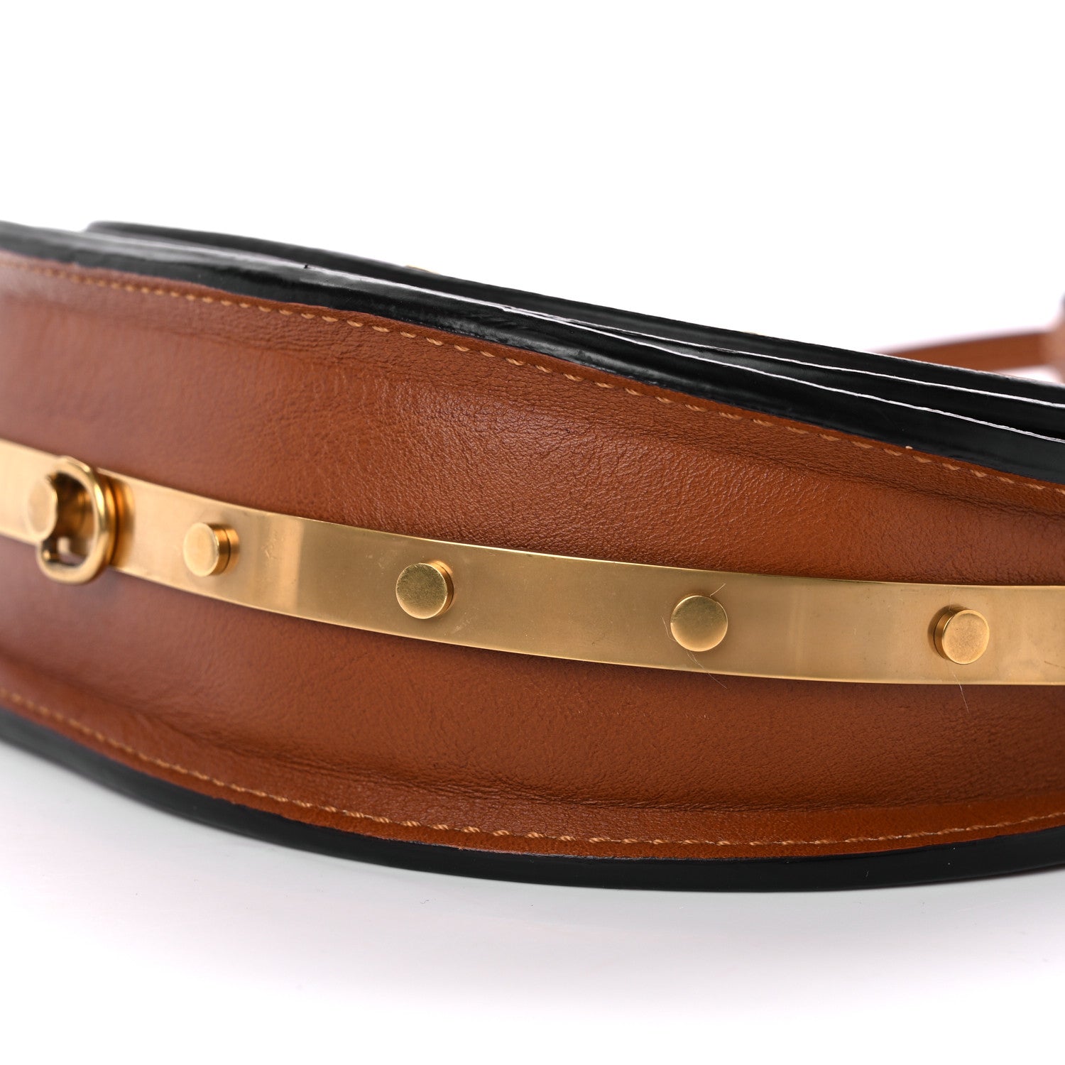 Chloe Calfskin Small Nile Bracelet Minaudiere Bag Caramel 8 of 9