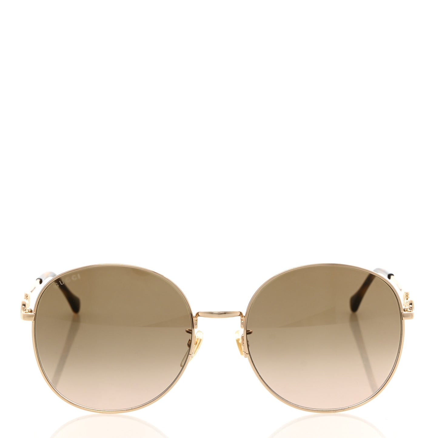 Metal Horsebit Square Sunglasses GG0881SA Gold