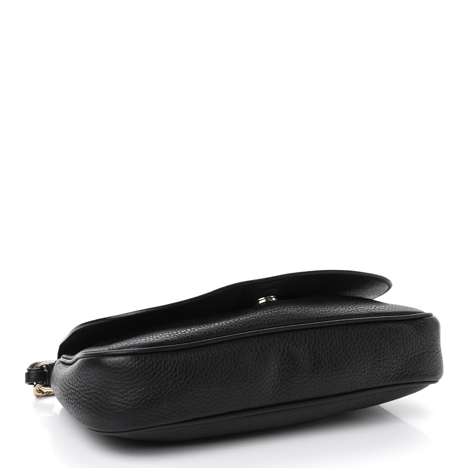 Gucci Pebbled Calfskin Medium Soho Flap Crossbody Black 3 of 5