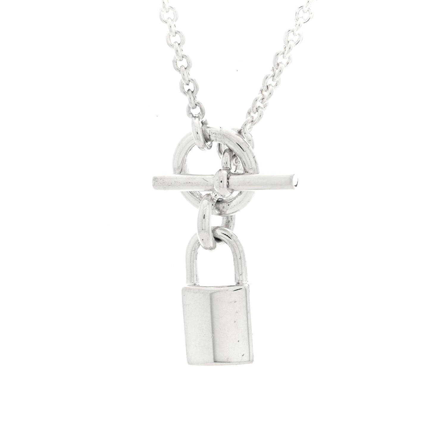 Sterling Silver Cadenas Kelly Lock Pendant Necklace