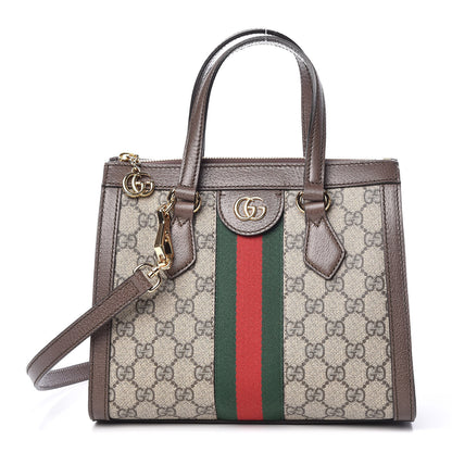 Gucci GG Supreme Monogram Small Ophidia Tote Bag Brown 1 of 10