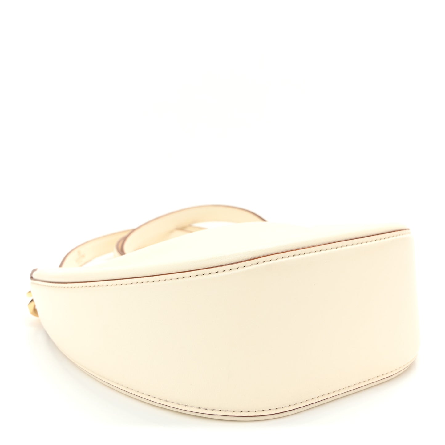 Nappa Mini Vlogo Moon Hobo Bag Ivory