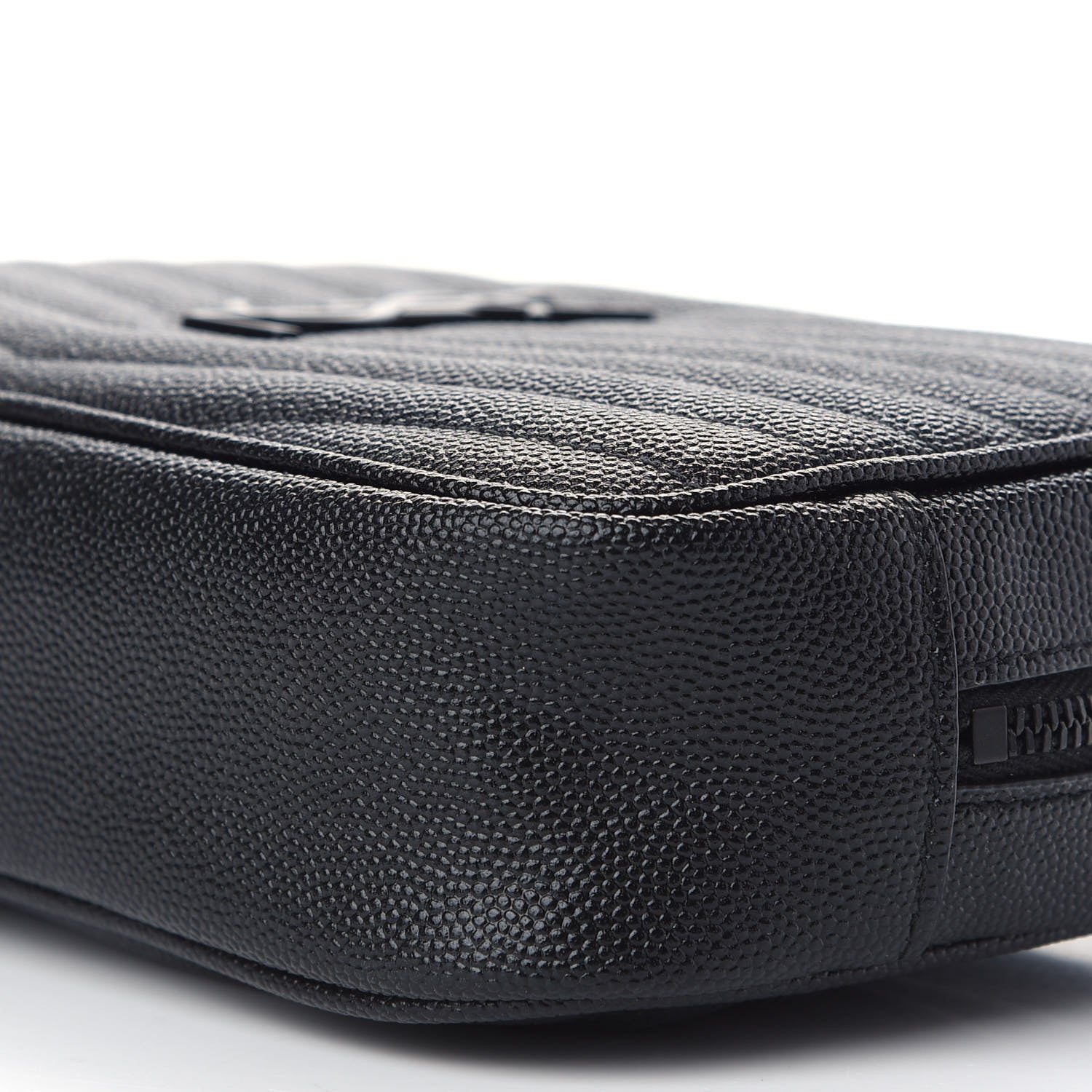 Saint Laurent Grain De Poudre Matelasse Monogram Mini Lou Camera Bag Black 8 of 8