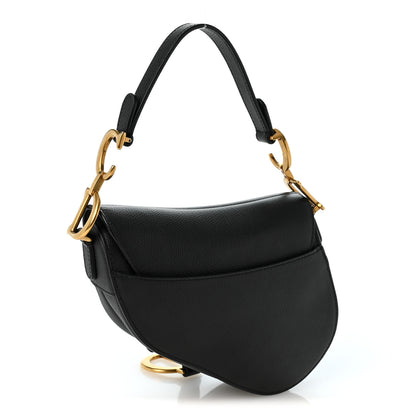 Christian Dior Grained Calfskin Mini Saddle Bag Black 3 of 10