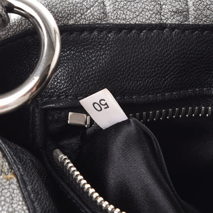 Prada Metallic Goatskin Shoulder Flap Bag Silver 7 of 9