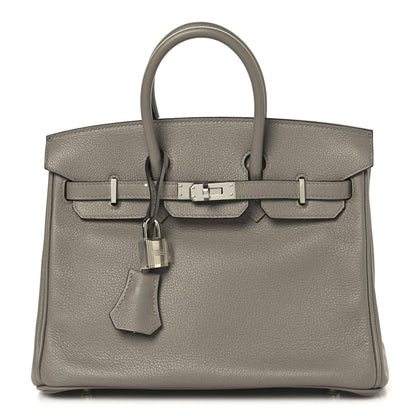 Hermes Taurillon Novillo Birkin 25 Gris Asphalte 1 of 13