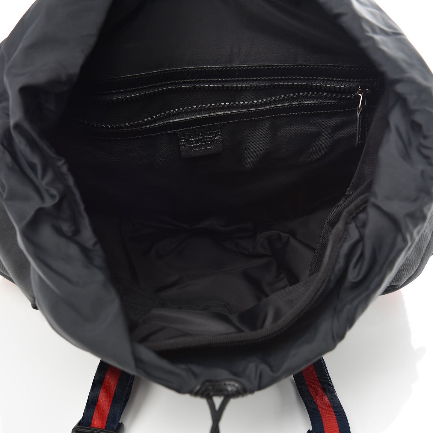 Techno Canvas Web L'Aveugle Par Amour Embroidered Double Buckle Backpack Black
