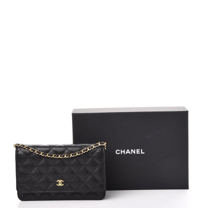 Chanel Caviar Quilted Wallet On Chain WOC Black 9 of 9