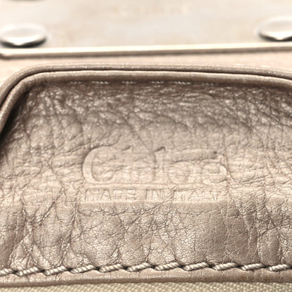 Chloe Metallic Calfskin Paddington Satchel Taupe 6 of 13
