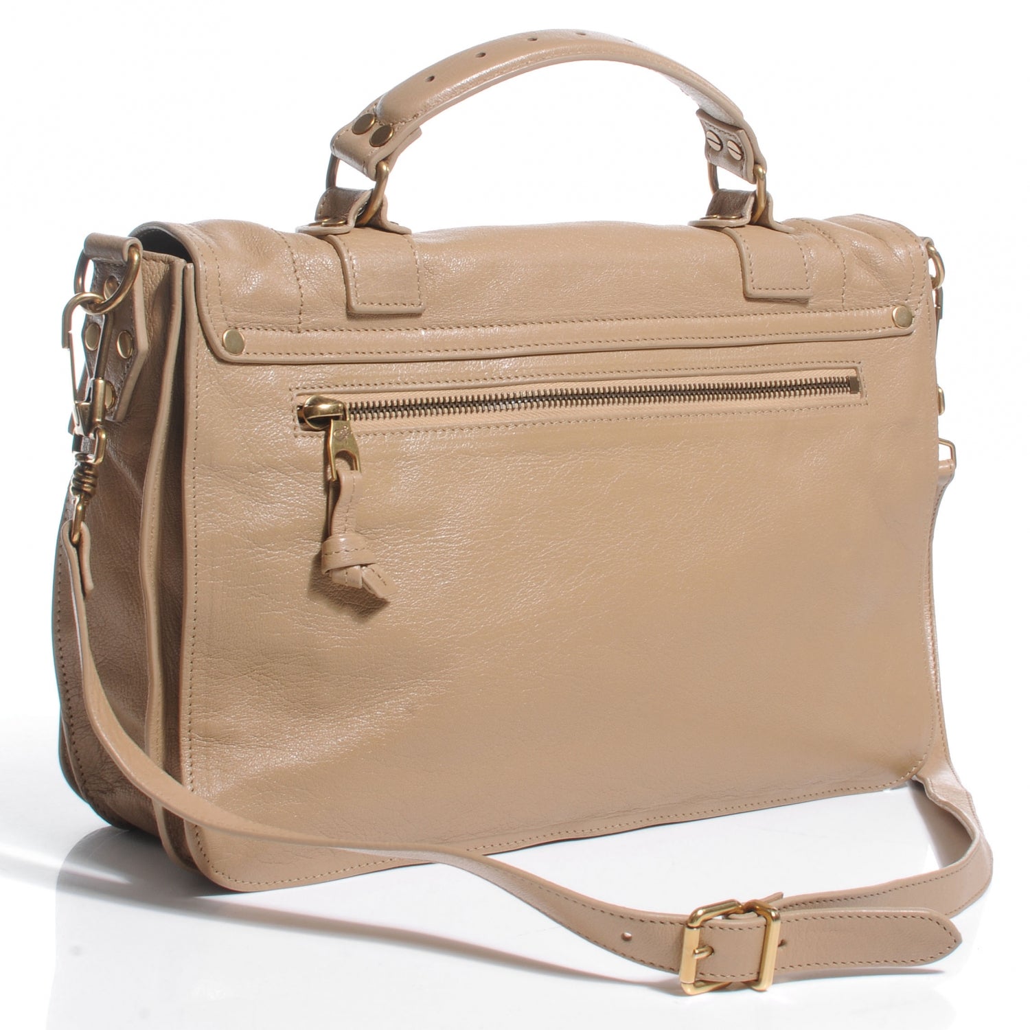 Proenza Schouler Lambskin PS1 Medium Satchel Stone 4 of 9