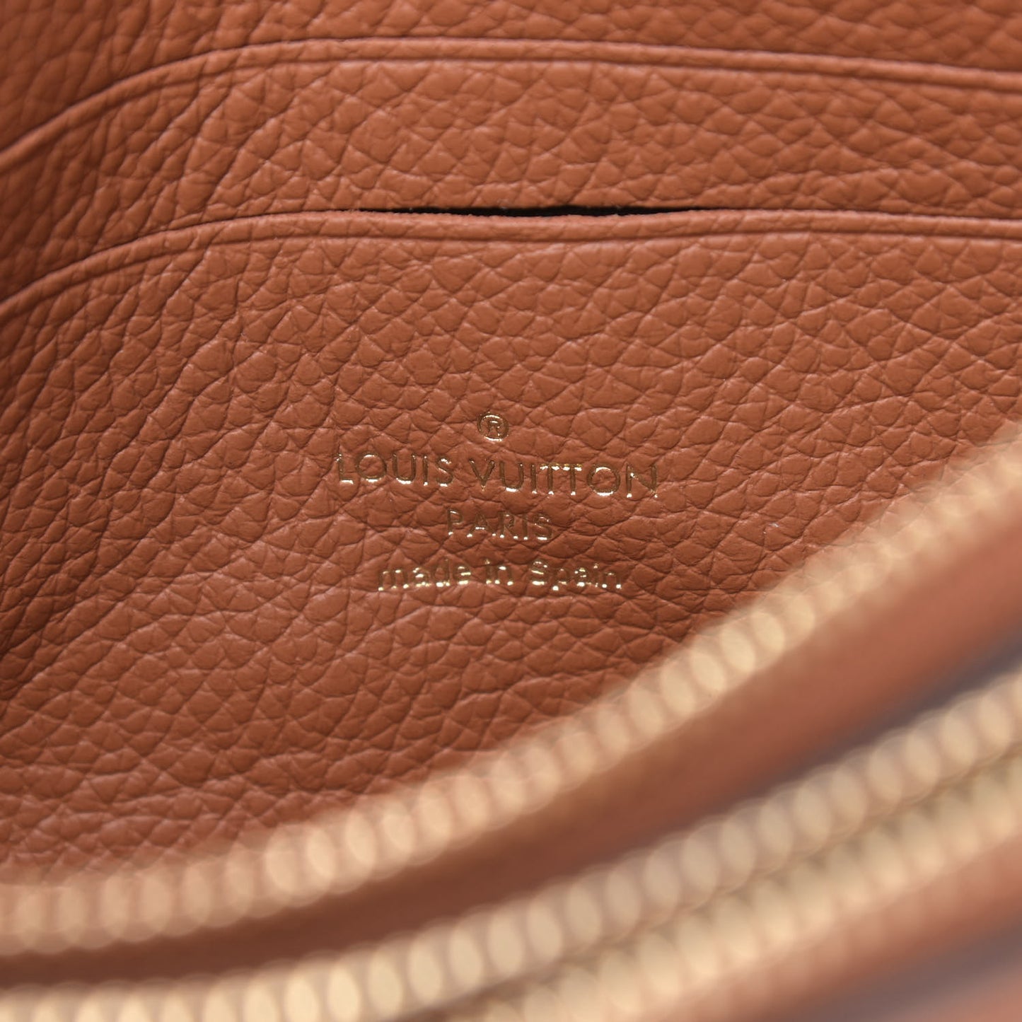 Empreinte Monogram Giant Double Zip Pochette Caramel