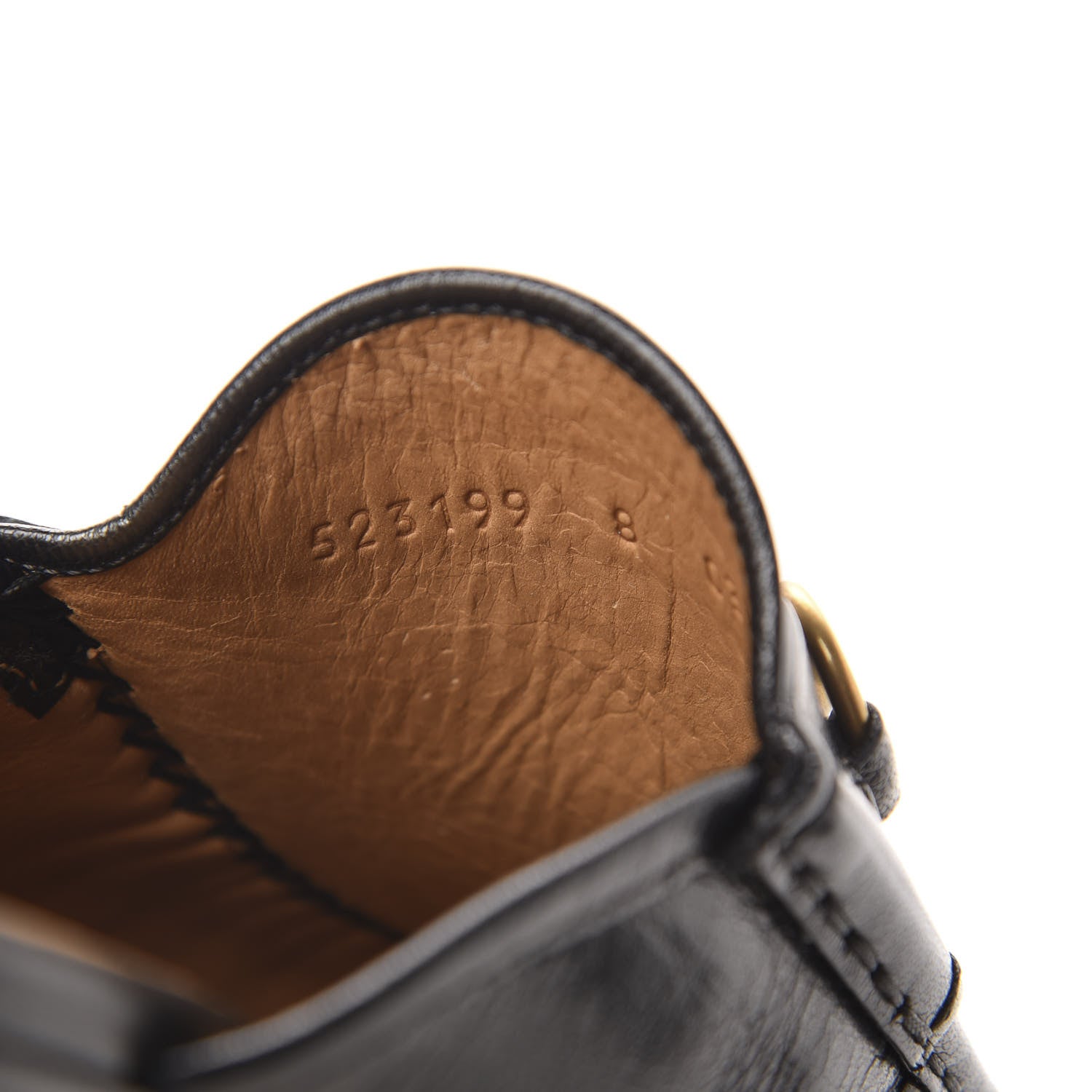 Gucci Goatskin Mens Horsebit Slippers 8 Black 7 of 9