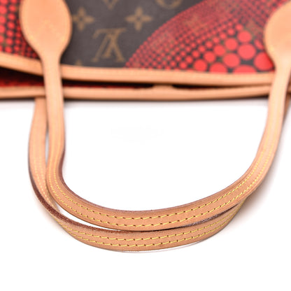 Louis Vuitton Monogram Kusama Waves Neverfull MM Red 10 of 14