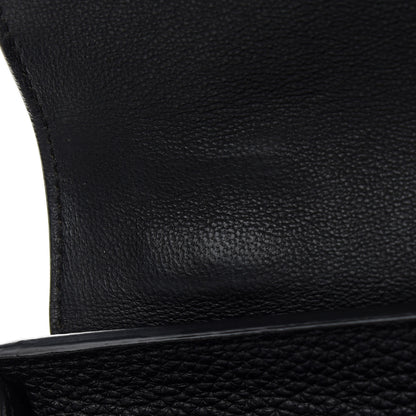 Celine Drummed Calfskin Suede Small Trapeze Black 10 of 11