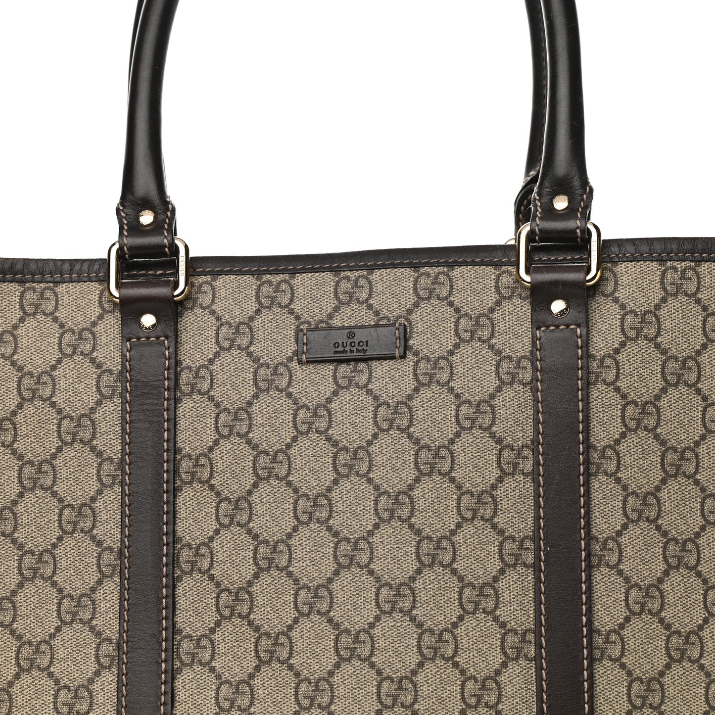 GG Plus Monogram Joy Vertical Tote Dark Brown