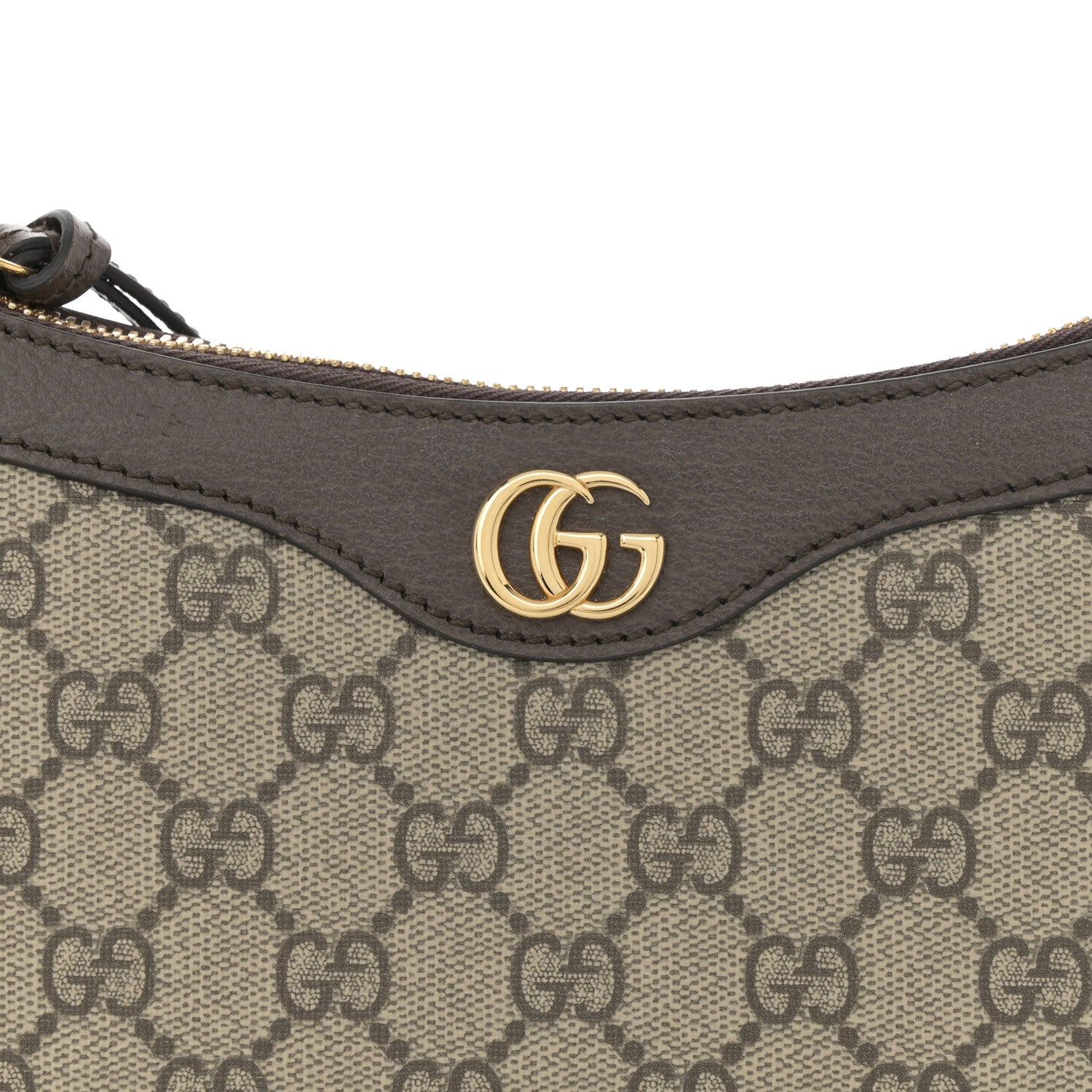 Gucci GG Supreme Monogram Textured Dollar Calfskin Small Ophidia Hobo Beige Ebony New Acero 7 of 11