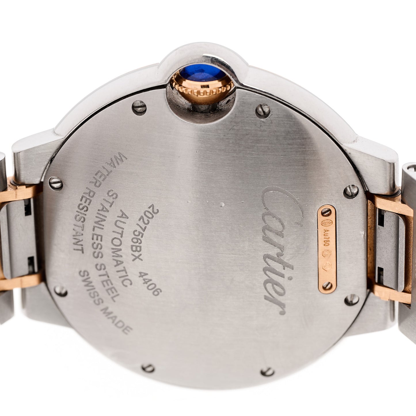 Stainless Steel 18K Pink Gold 36mm Ballon Bleu De Cartier Automatic Watch