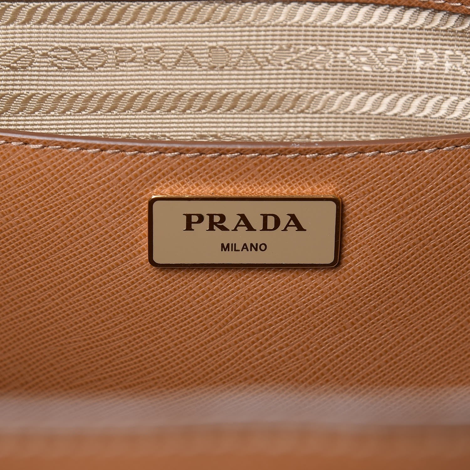 Prada Saffiano Lux Large Tote Caramel 6 of 8