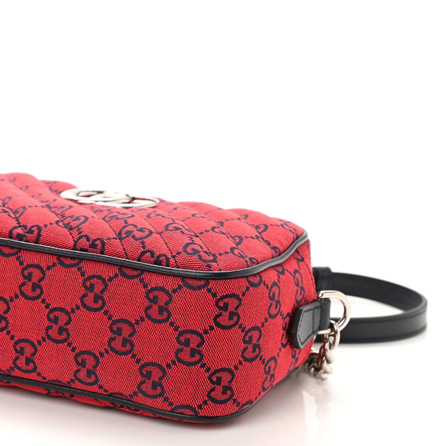 Monogram Multicolor Matelasse Diagonal Small GG Marmont Chain Shoulder Bag Red Blue