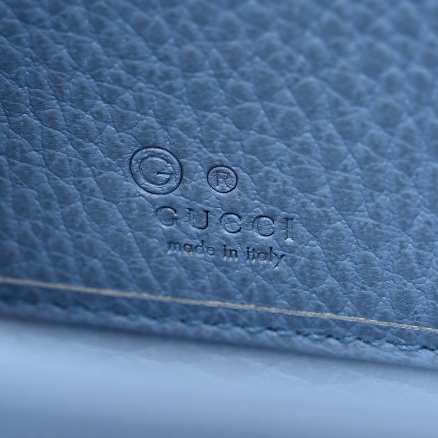 Monogram Dollar Calfskin Zip Around Wallet Beige Ebony Mineral Blue