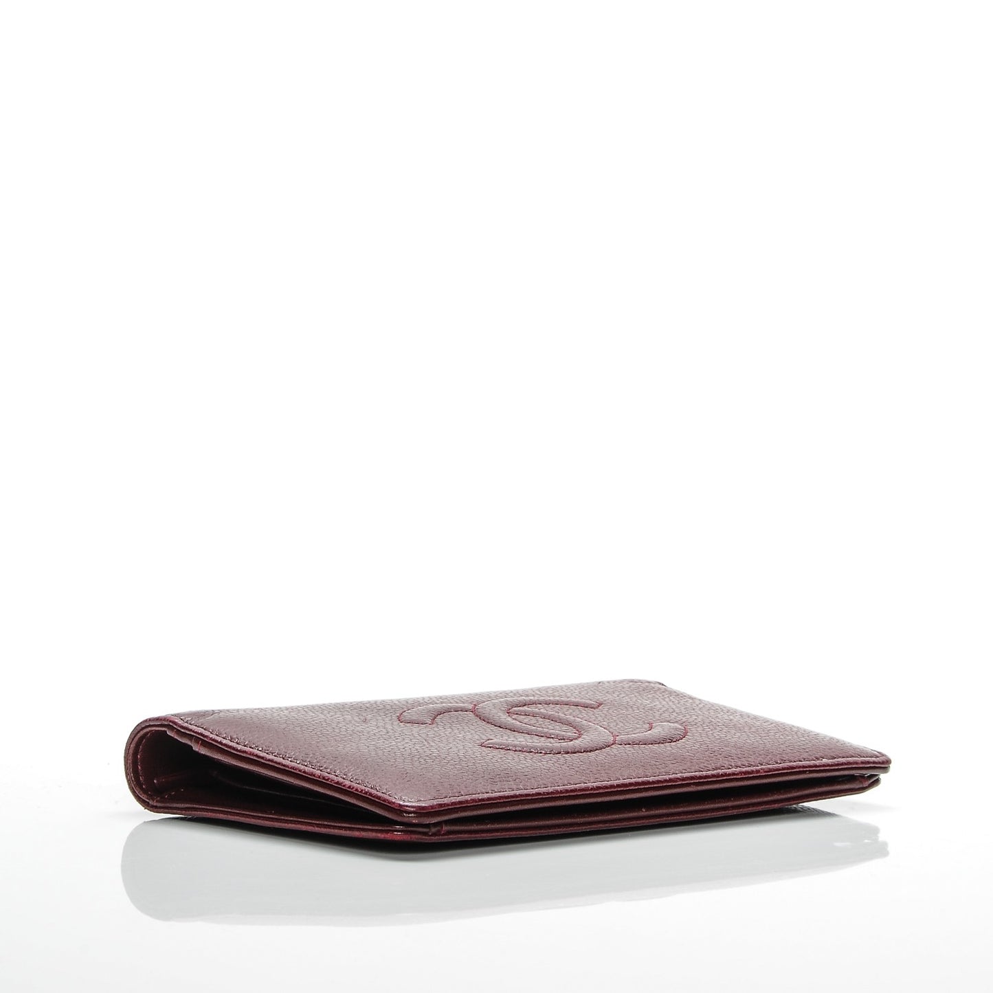 Caviar Timeless CC Yen Wallet Burgundy
