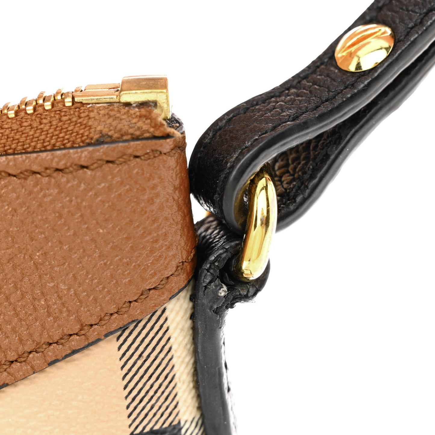 Haymarket Check Peyton Crossbody Clutch Bag Toffee
