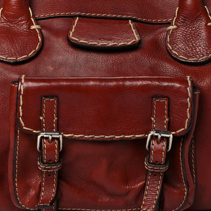 Chloe Calfskin Edith Satchel Sepia Brown 8 of 11