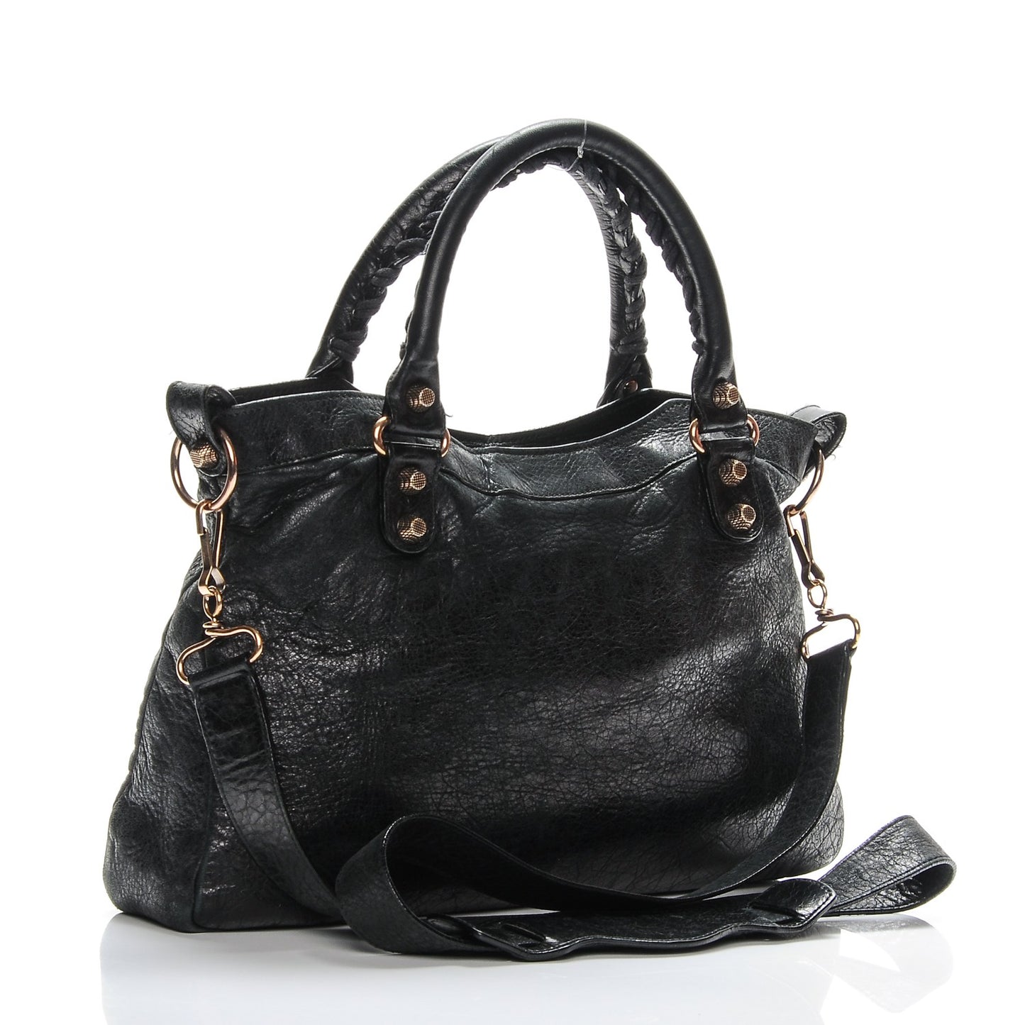 Agneau Giant 12 Rose Gold Hardware Town Black