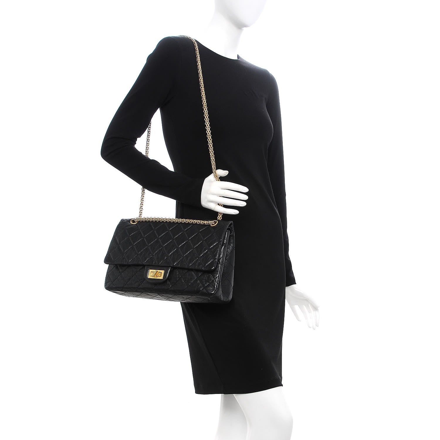 Chanel Aged Calfskin Quilted 2.55 Reissue 227 Flap Black 3 of 21