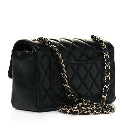 Chanel Lambskin Quilted Mini Rectangular Flap Black 3 of 12