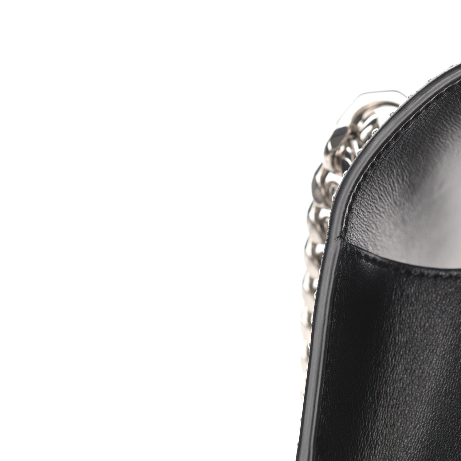 Alexander McQueen Calfskin Studded Jeweled Satchel Black 17 of 18