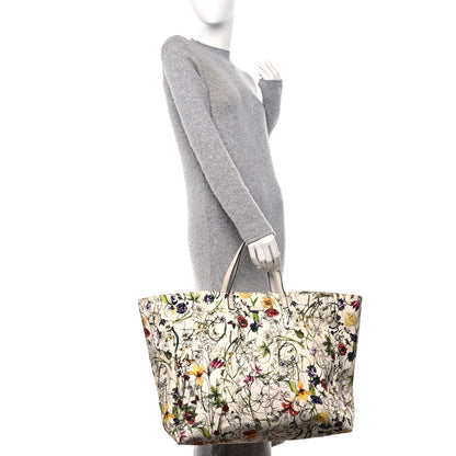 Gucci Canvas Flora Infinity Large Tote White 3 of 11