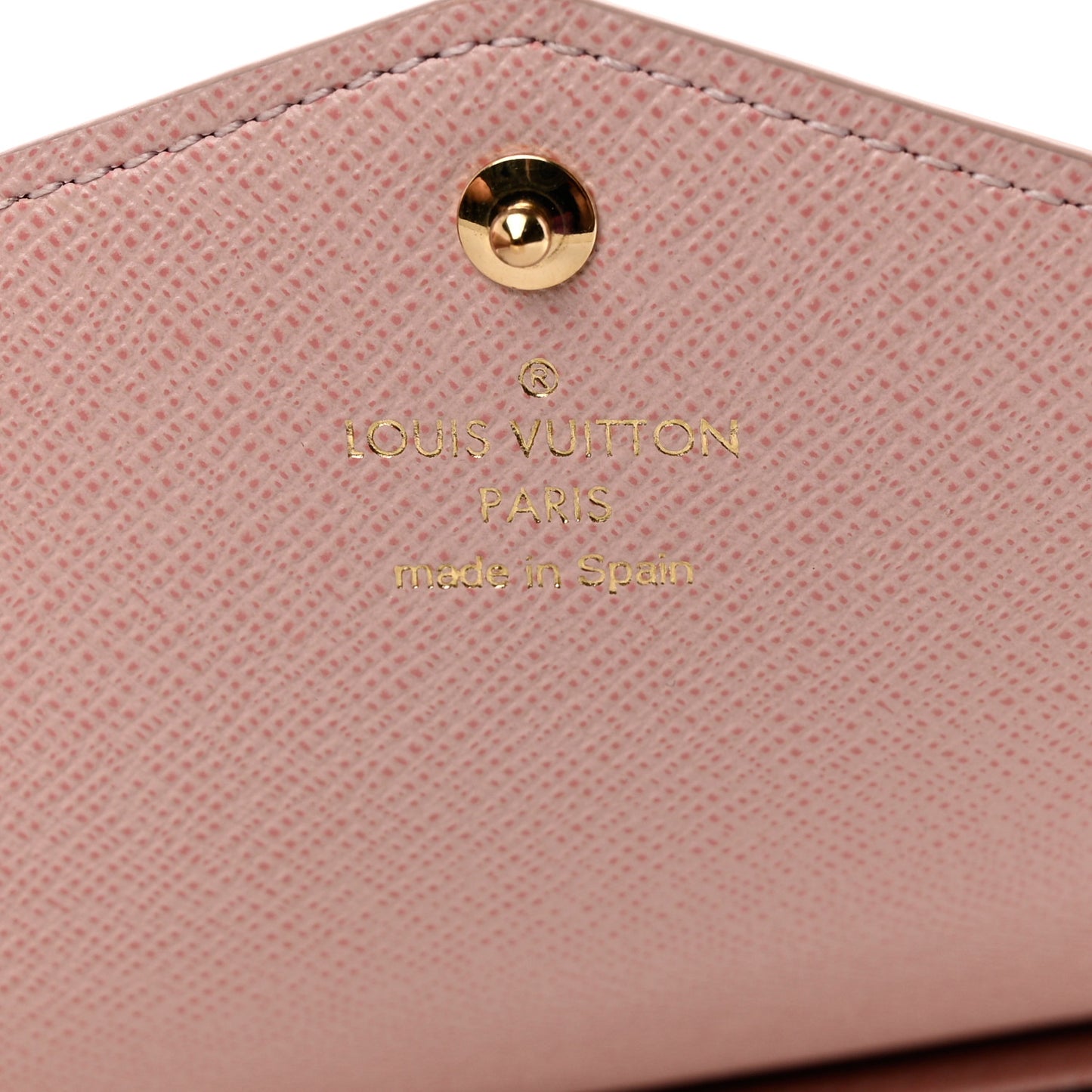 Damier Ebene Studded Sarah Wallet NM Rose Ballerine