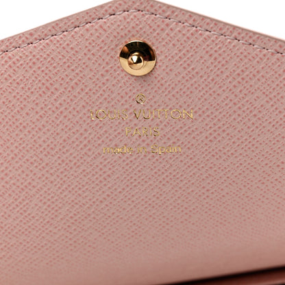 Louis Vuitton Damier Ebene Studded Sarah Wallet NM Rose Ballerine 6 of 9