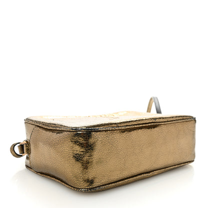 Saint Laurent Calfskin Lame Monogram Small Lou Camera Bag Gold Olive 4 of 10