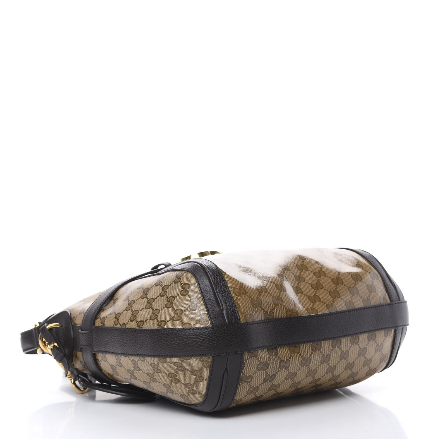 Gucci Crystal Monogram Medium GG Running Hobo Dark Brown 3 of 9
