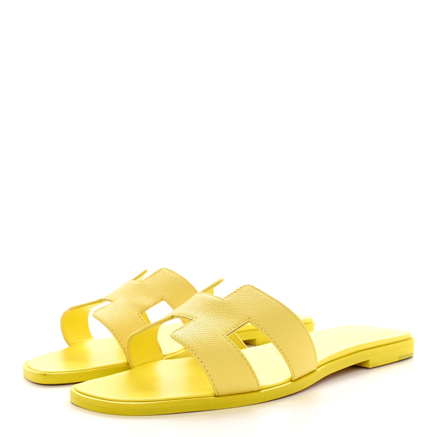 Hermes Epsom Oran Sandals 39 Jaune Curcuma 3 of 12