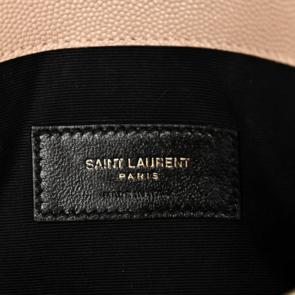 Saint Laurent Grain De Poudre Uptown Pouch Dark Beige 6 of 9