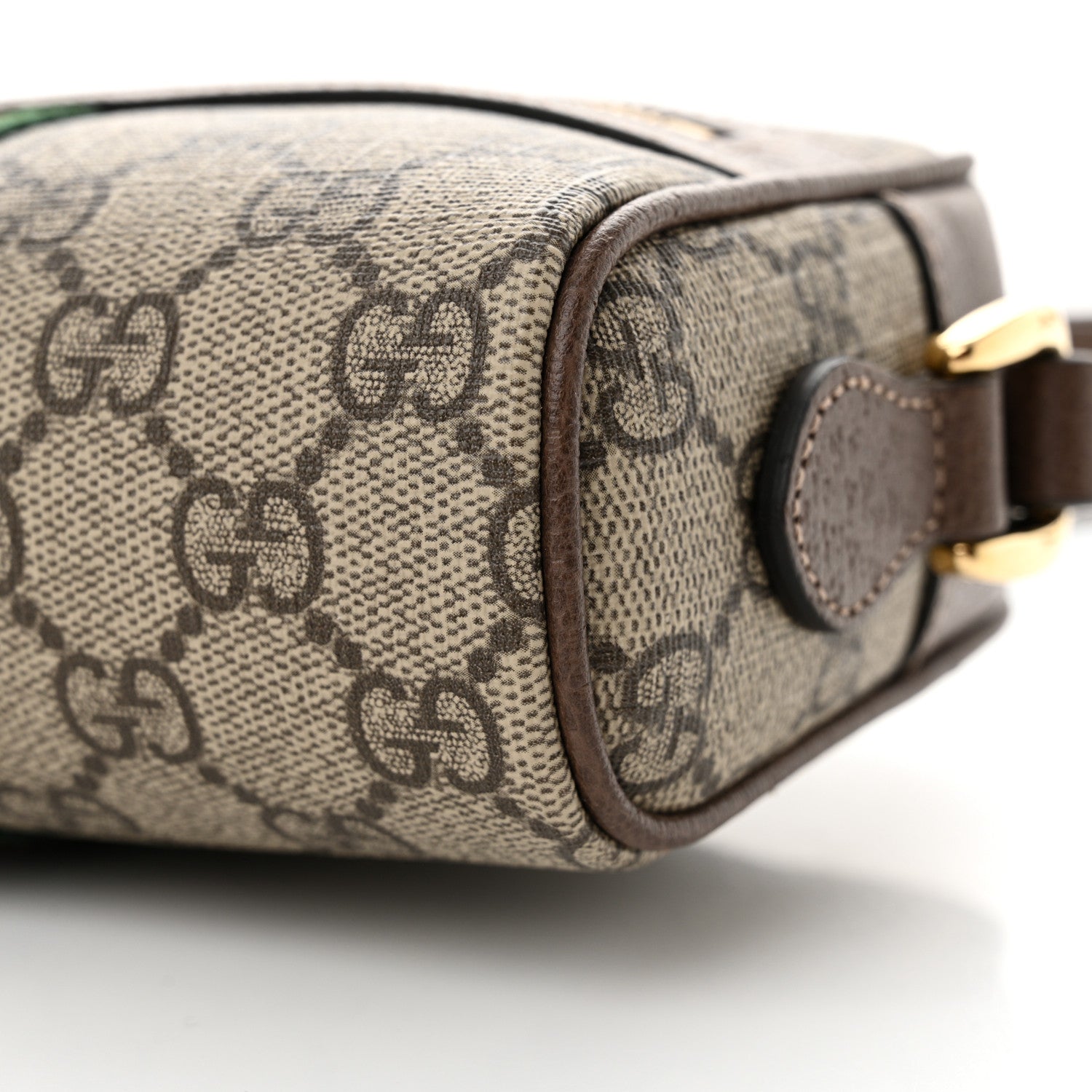 Gucci GG Supreme Monogram Web Mini Ophidia Shoulder Bag Brown 10 of 11