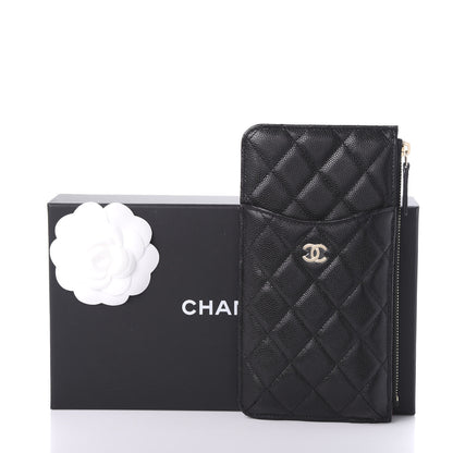 Chanel Caviar Quilted Classic Flat Wallet Pouch Black 11 of 11